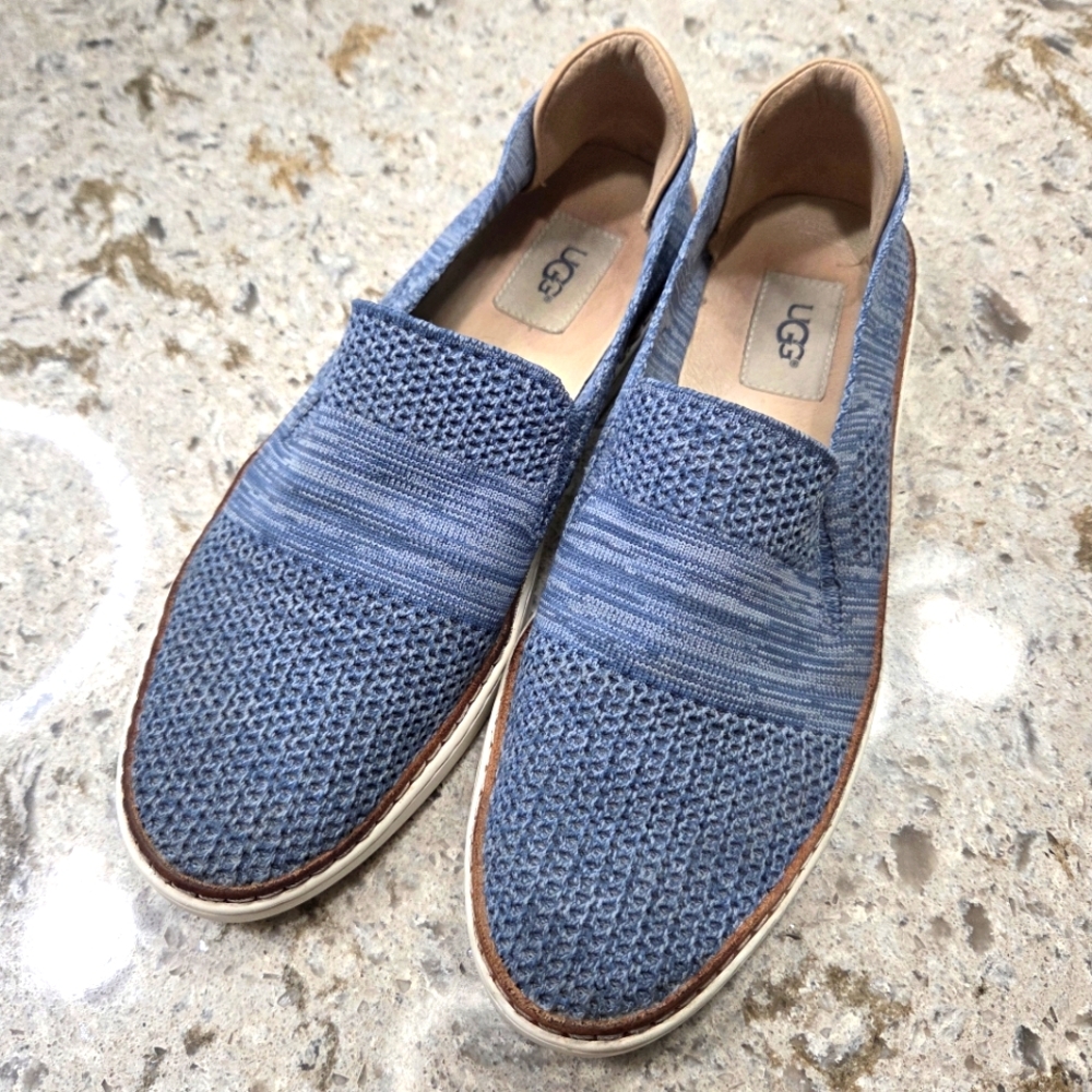 UGG Blue Woven Flats with Elastic Panels